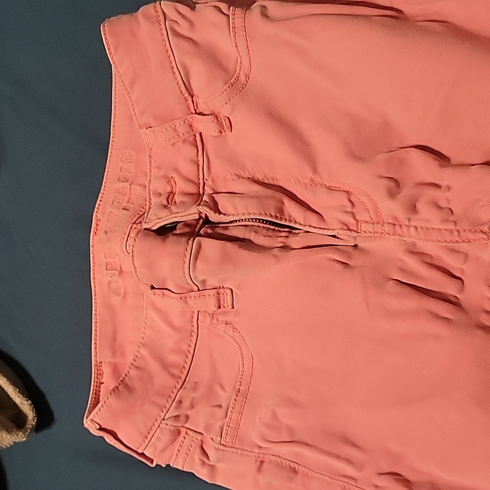 Pink high rise crop pants